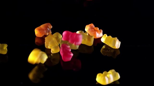 Marmalade bears gather and share bright colors in a simple setup