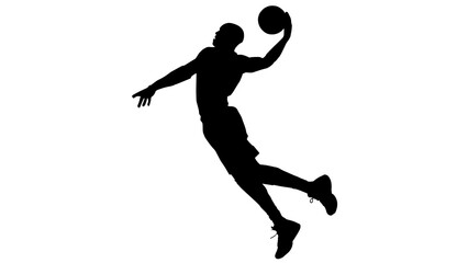 Basketball Silhouette Illustration Player Sport Action Graphic Design © rijalul_rokhima