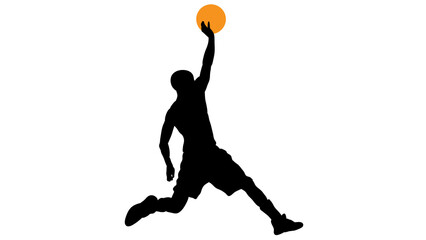Professional Basketball Silhouette Player Sport Action Graphic Design © rijalul_rokhima