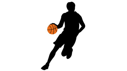 Minimalist Basketball Silhouette Player Sport Action Graphic Design © rijalul_rokhima