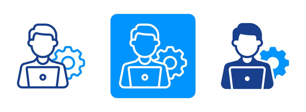 Administrator Icon In Dual Tone Style