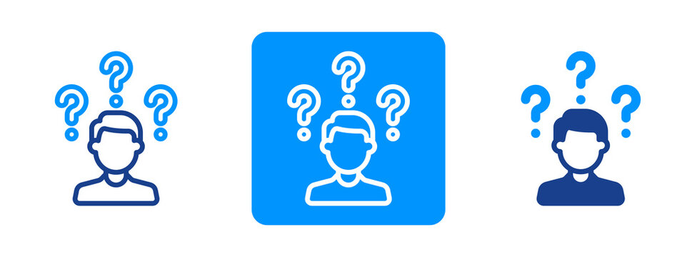 Question Icon In Dual Tone Style