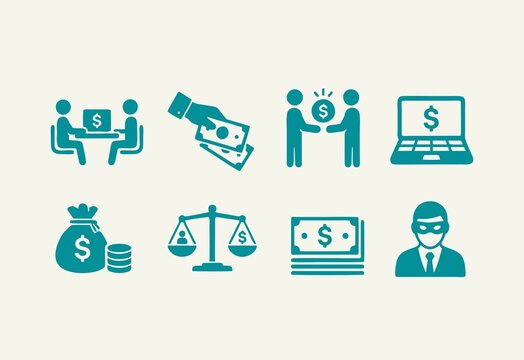 Collection of office equipment vector icons