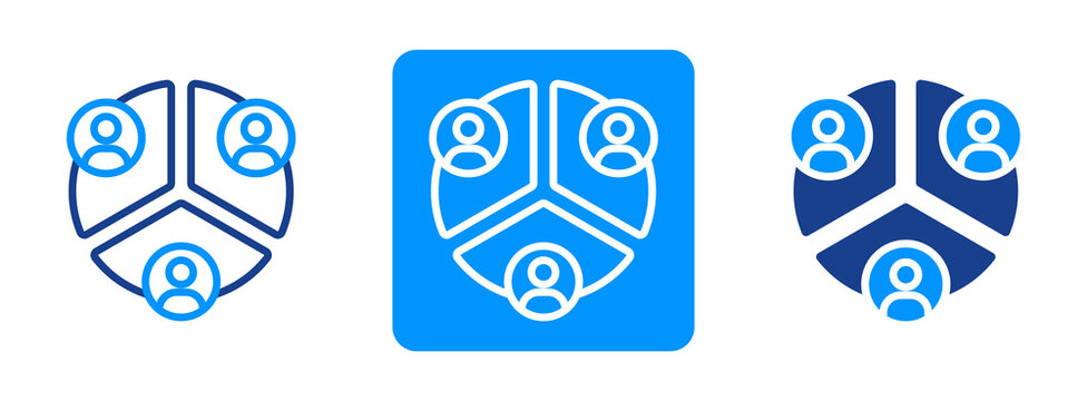 Segmentation Icon In Dual Tone Style