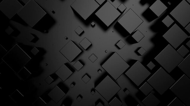 Background of Cubes. Abstract motion, loop, two color, 3d rendering, 4k resolution
