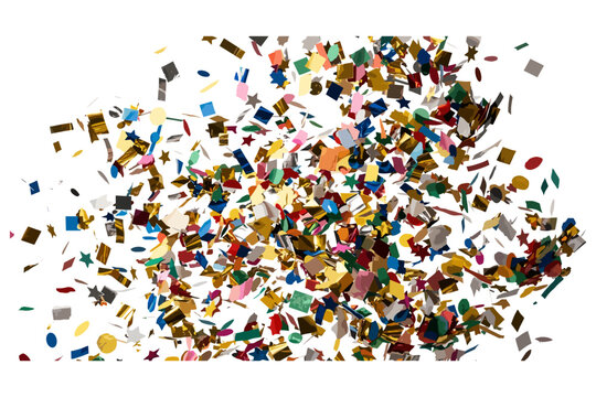 Explosion of Colorful Confetti