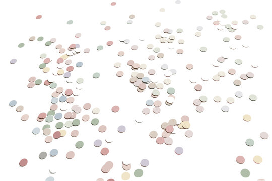 Soft Pastel Confetti Scattered