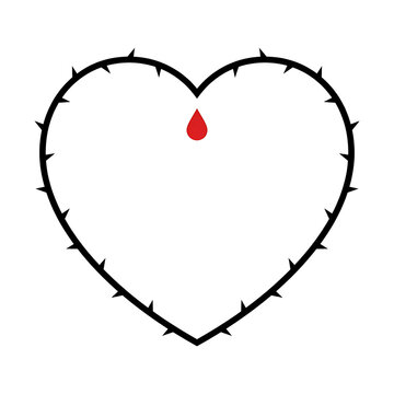 Single red liquid drop falling isolated on transparent background for medical or scientific design element concept