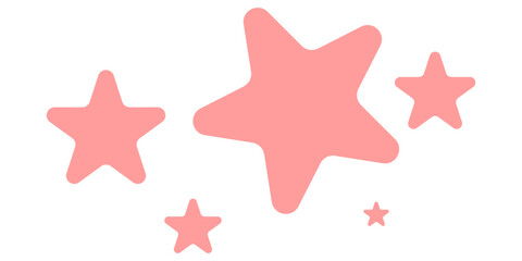 Obraz premium Many cute star isolated on white background.