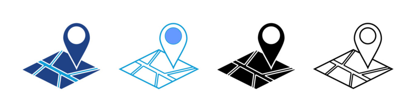 Map Icon Set Multiple Style