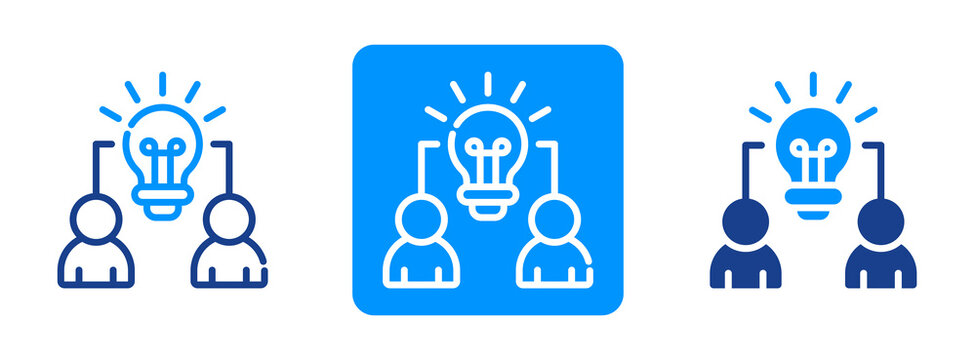 Brainstorm Icon In Dual Tone Style