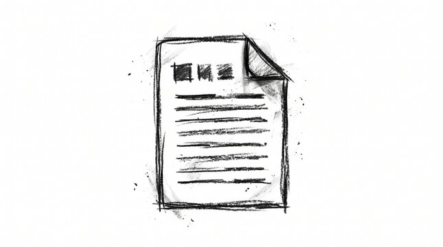 Charcoal sketch document file icon