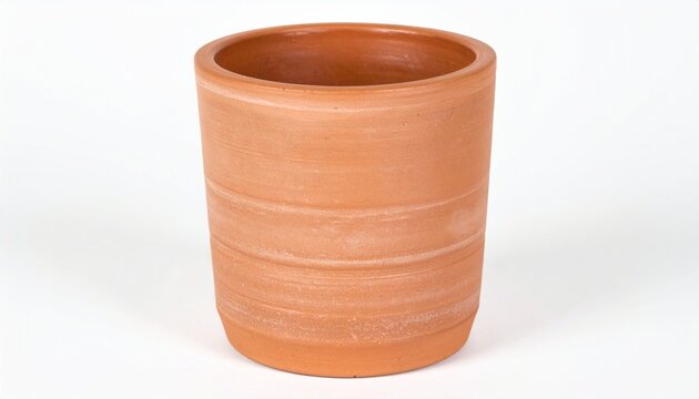 Empty terracotta planter pot for home DIY gardening projects. Minimalist clay container ideal for planting herbs, flowers, or succulents indoors or...