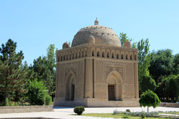 The Samanid Mausoleum is located in Bukhara. The mausoleum was built in the 10th century. The brickwork patterns on its walls are remarkable. © Ahmet