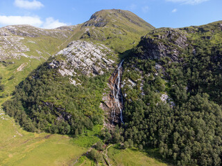 Scotland highlands glen nevis, Steall Waterfall © Stuart