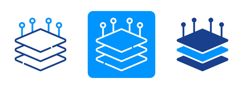 Layers Icon In Dual Tone Style