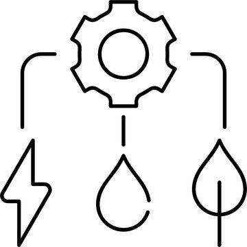 Line Art Resource Management Icon