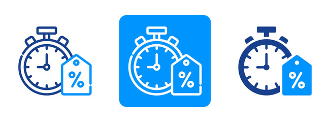 Fototapeta premium Sale Time Icon In Dual Tone Style