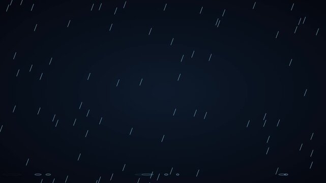Dark night rain falling animation 4k background, with subtle water, ripples and moody, atmosphere