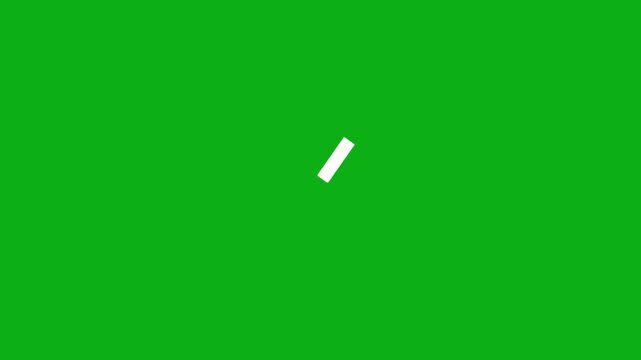 Color palette swatches icon on green screen chromakey background 2d animated cartoon animation perfect for professional video editing chroma key compositing and stock footage production globally