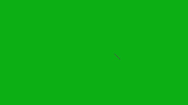 Magic wand with sparkles fantasy icon on green screen chromakey background 2d animated cartoon animation perfect for professional video editing chroma key compositing and stock footage production