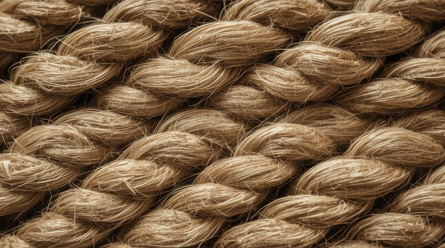 Natural jute rope texture close up showing woven fibers and warm tone serenity