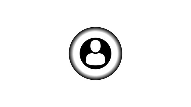 Minimalist user profile animation, rotating circular avatar button for ui ux
