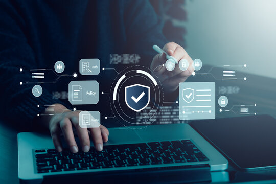 Compliance management interface with audit, policy, checklist and risk controls, representing regulatory governance, internal assurance and secure business operations.

