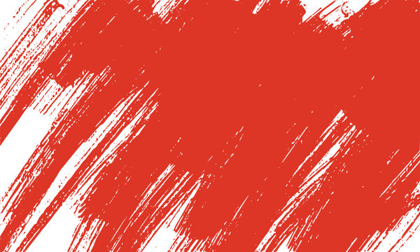 Grungy grainy brushstroke. Hand-drawn vintage, grainy banner. Rough texture of a thick red brushstroke.