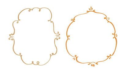 Watercolor ornamental frames isolated clipart set. Hand painted decorative borders for invitations, stationery, branding, greeting cards, certificates and vintage designs. © Eva Gentle