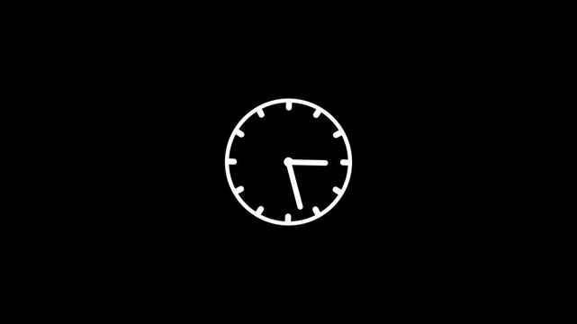 White analog clock face showing 12:00 on black background time watch