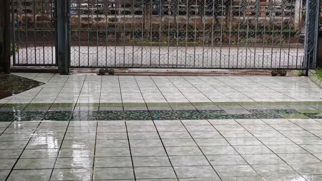 On a rainy in the day
