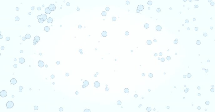  close-up of a bubble falling and moving erratically. Isolated on blank background. Alpha channel included in the end of the clip