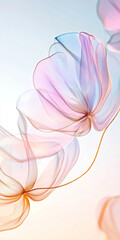 Delicate floral pattern in pastel colors, abstract digital illustration © dvoevnore