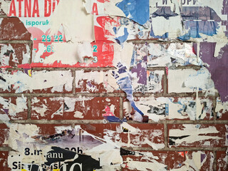 Torn and ripped urban textured paper poster grungy background © DaliCeMedia