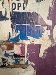 Fototapeta premium Torn and ripped urban textured paper poster grungy background