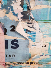 Torn and ripped urban textured paper poster grungy background © DaliCeMedia
