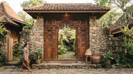 Fototapeta premium old wooden door