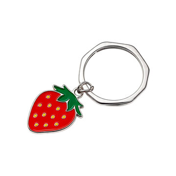 Strawberry keychain, small resolution stock