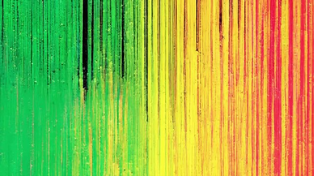 Vibrant rainbow equalizer with reflected paint-like strokes