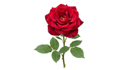 Fototapeta premium red rose isolated on transparent background