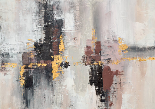 Abstract artwork with dynamic lines and soft colors, creating a harmonious and modern composition, perfect for contemporary interior design and artistic projects