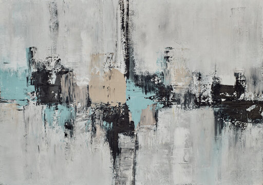 Soft and minimalistic abstract artwork with delicate lines and muted tones, creating a calm and refined aesthetic for modern interiors