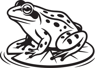 Naklejka premium frog on white background