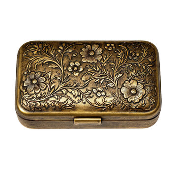 Ornate metal jewelry box, small resolution assets stocks