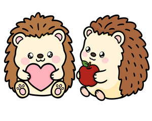 Cute hedgehog character illustration 