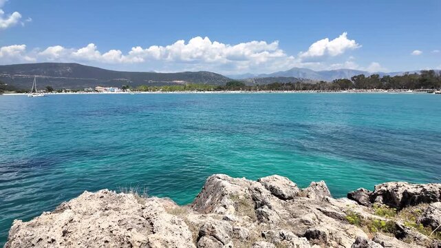 Amazing view of The mouth of the river Acheron at Ammoudia village, Epirus, Greece