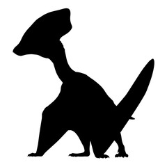 Black silhouette of a pterodactyl flying reptile dinosaur 1. © Maulana