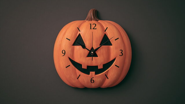 Halloween Jack O Lantern Pumpkin Wall Clock Decoration