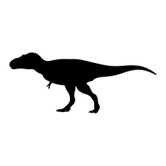 Fototapeta premium Silhouette of a Tyrannosaurus Rex dinosaur standing.